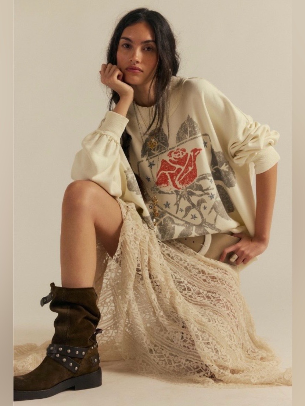 ▪️NWT We The Free Palm Spring Graphic Pullover-S